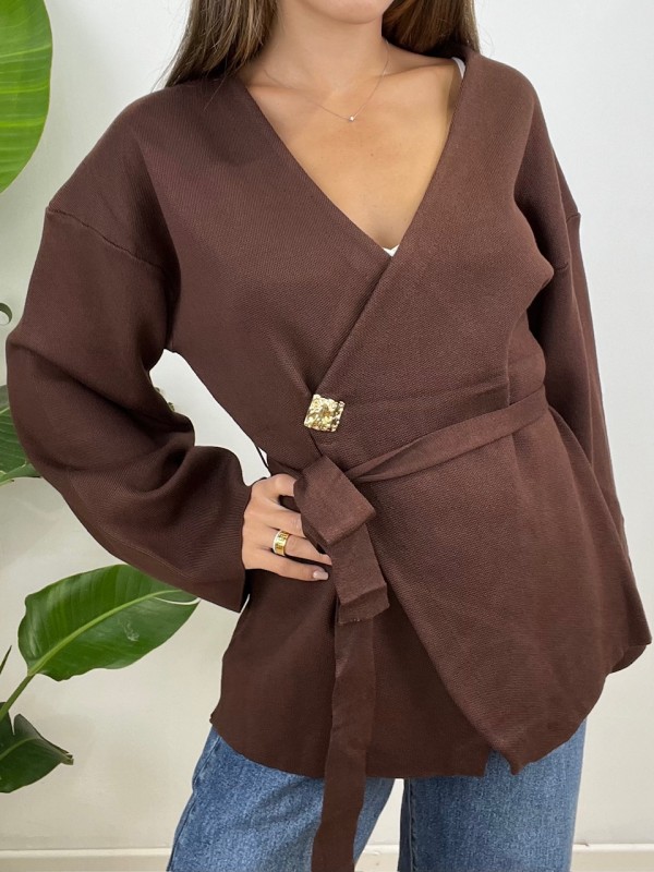 CARDIGAN DALILA MARRONE CARDIGAN DALILA MARRONE