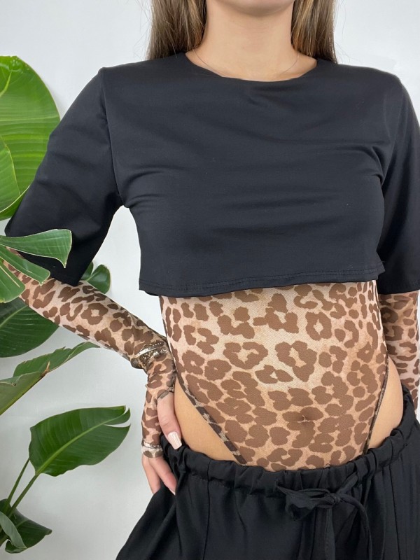 T-SHIRT LOSY NERA CON MACULATA T-SHIRT LOSY NERA CON MACULATA