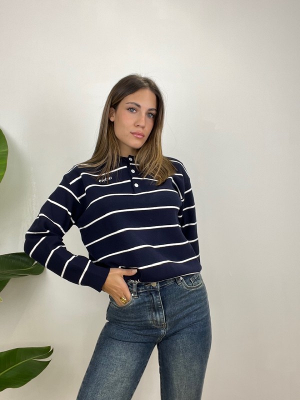 PULLOVER POLO BARBARA BLU PULLOVER POLO BARBARA BLU