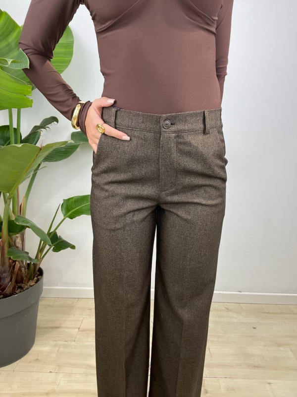 PANTALONI BRIGIDA MARRONE PANTALONI BRIGIDA MARRONE