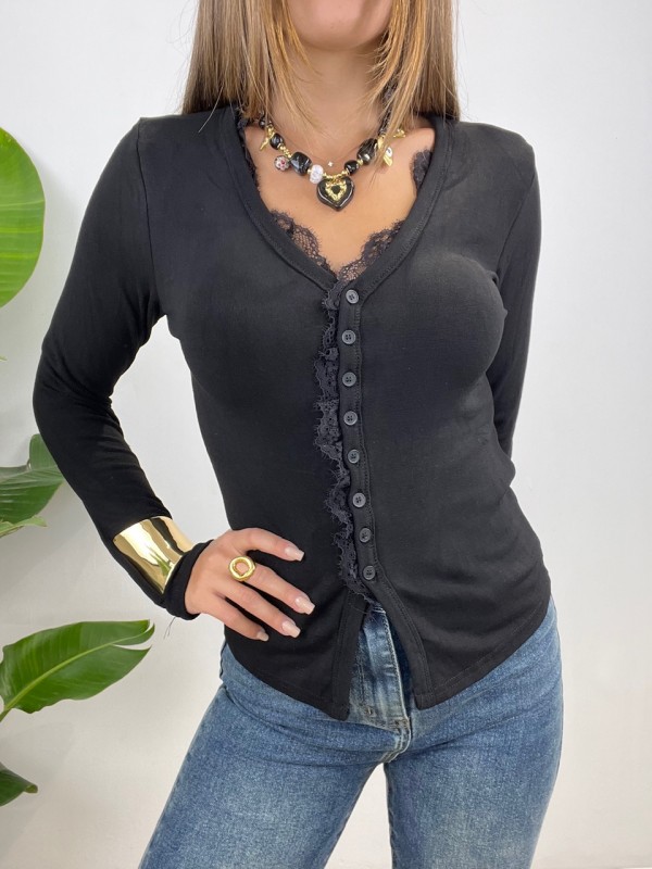 MAGLIA ORNELLA NERA MAGLIA ORNELLA NERA