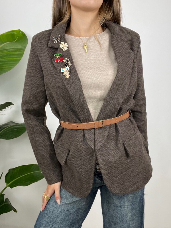 BLAZER VERONIKA MARRONE BLAZER VERONIKA MARRONE