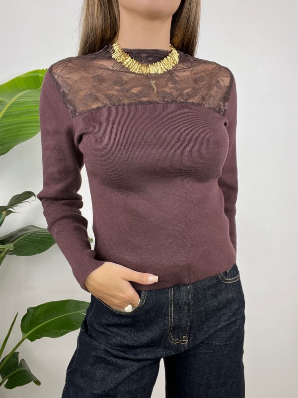 MAGLIA FRANCY MARRONE MAGLIA FRANCY MARRONE