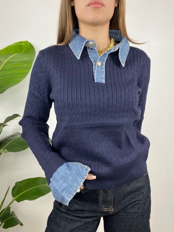 PULLOVER POLO JESSICA BLU PULLOVER POLO JESSICA BLU