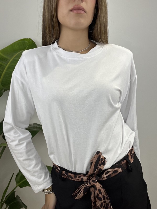 T-SHIRT SIMPLY CON SPALLINE BIANCA T-SHIRT SIMPLY CON SPALLINE BIANCA