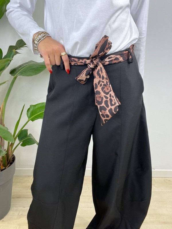 PANTALONI BALLOONS FOULARD NERO PANTALONI BALLOONS FOULARD NERO