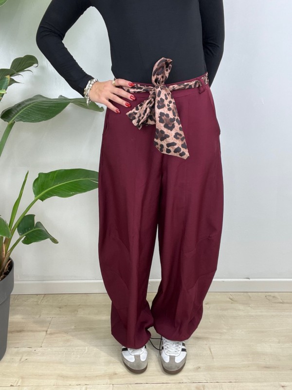 PANTALONI BALLOONS FOULARD BORDEAUX PANTALONI BALLOONS FOULARD BORDEAUX