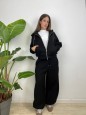 FELPA SIMPLY CON ZIP LUMINA NERO