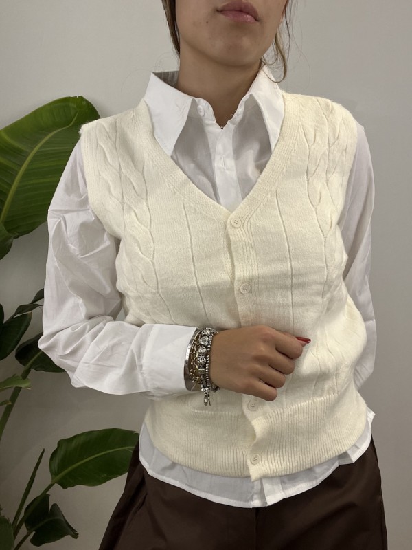 GILET + CAMICIA + CRAVATTA PANNA GILET + CAMICIA + CRAVATTA PANNA