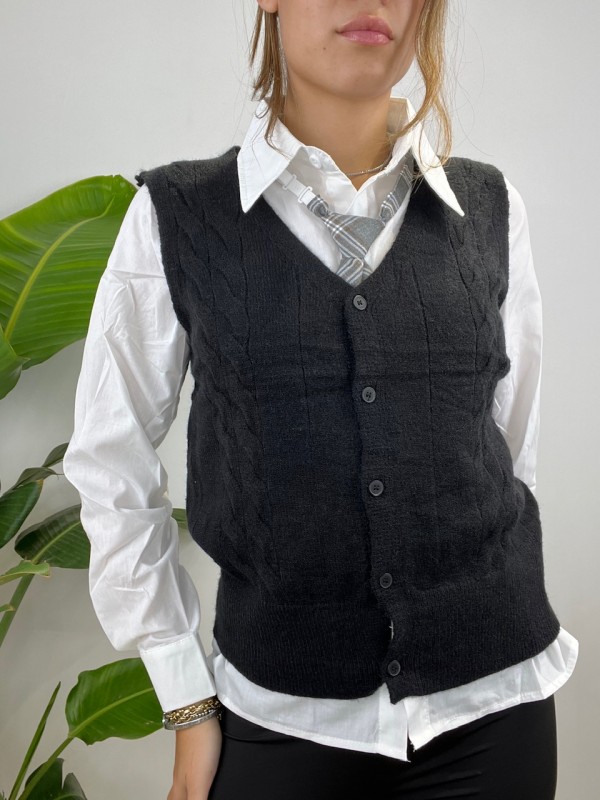 GILET + CAMICIA + CRAVATTA NERA GILET + CAMICIA + CRAVATTA NERA