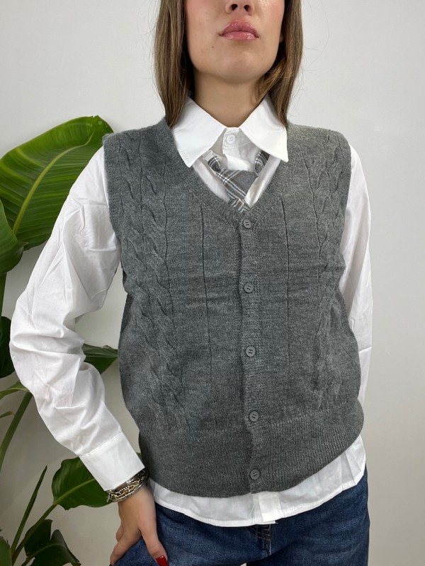 GILET + CAMICIA + CRAVATTA GRIGIO GILET + CAMICIA + CRAVATTA GRIGIO