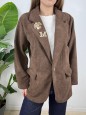 BLAZER TANIA VELLUTO MARRONE