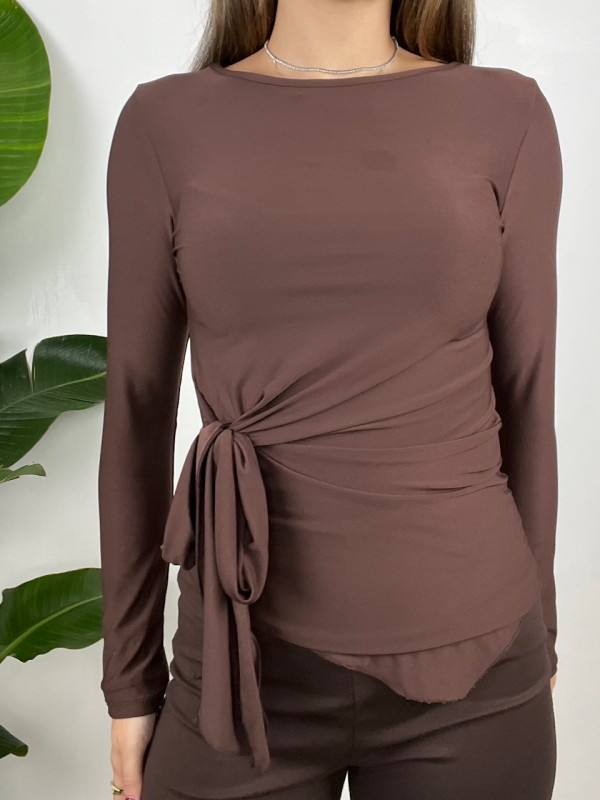 MAGLIA VERONICA MARRONE MAGLIA VERONICA MARRONE