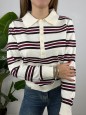 PULLOVER POLO GRAZIA BIANCA BORDEAUX