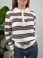 PULLOVER POLO GRAZIA BIANCA BORDEAUX