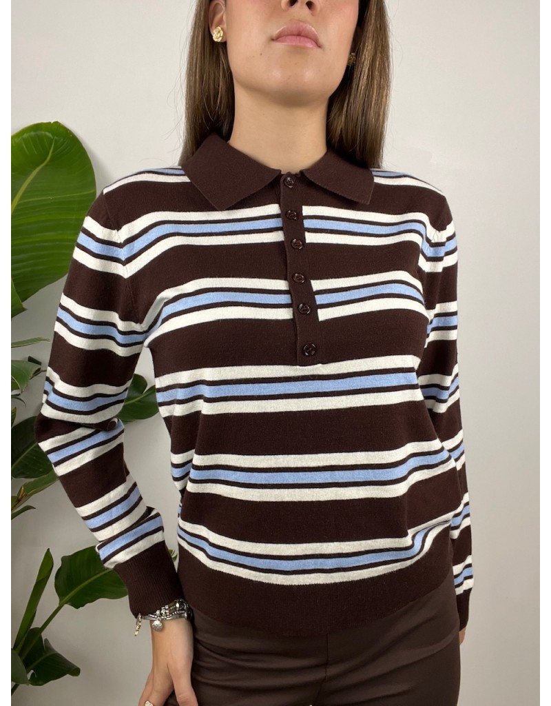 PULLOVER POLO GRAZIA MARRONE