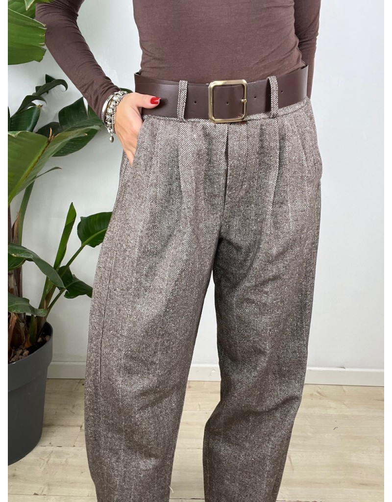 PANTALONI PATRIZIA MARRONE