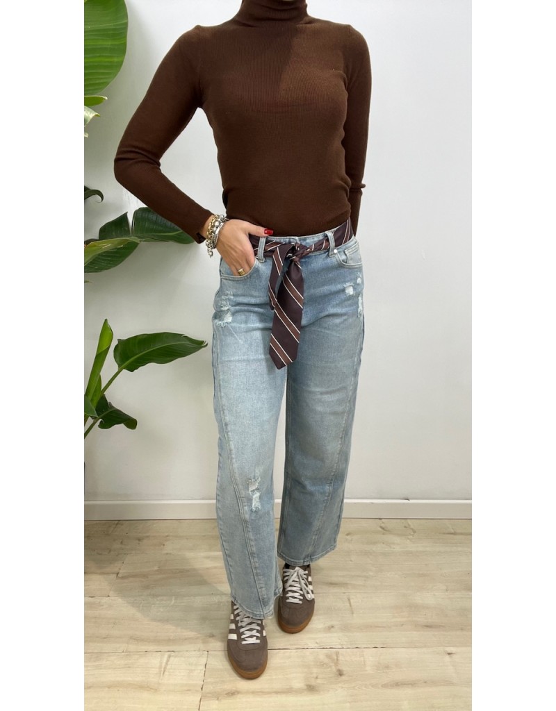 JEANS LORENZ CON CRAVATTA