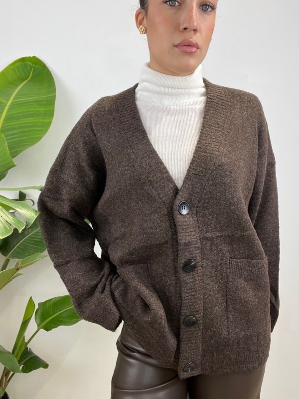 MAXI CARDIGAN LORENA MARRONE MAXI CARDIGAN LORENA MARRONE