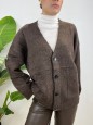 MAXI CARDIGAN LORENA MARRONE