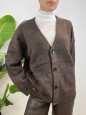 MAXI CARDIGAN LORENA MARRONE
