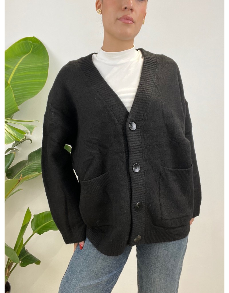 MAXI CARDIGAN LORENA NERO