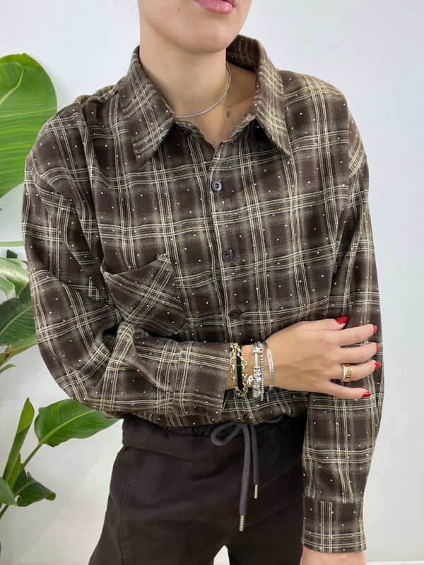 CAMICIA SASY BRILLANT MARRONE CAMICIA SASY BRILLANT MARRONE