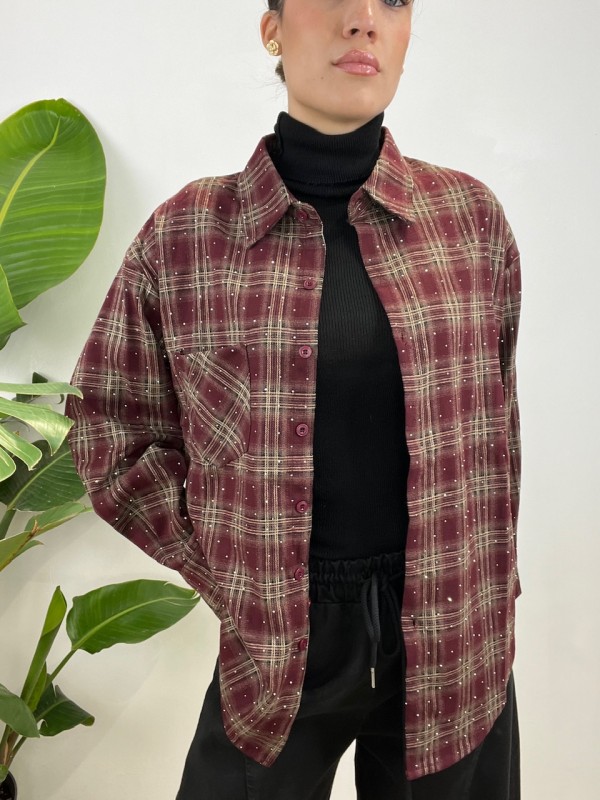 CAMICIA SASY BRILLANT BORDEAUX CAMICIA SASY BRILLANT BORDEAUX