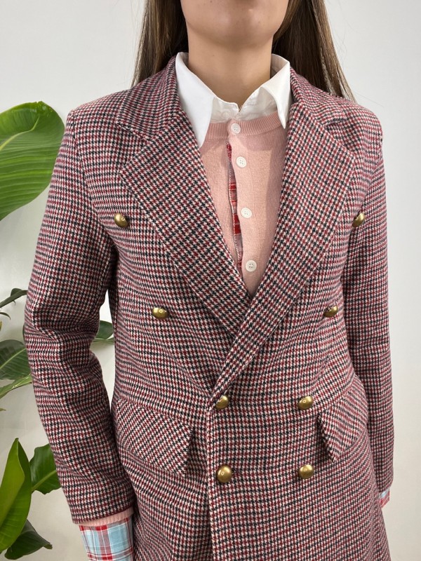 CAPPOTTO LUNGO MICROFANTASIA BORDEAUX