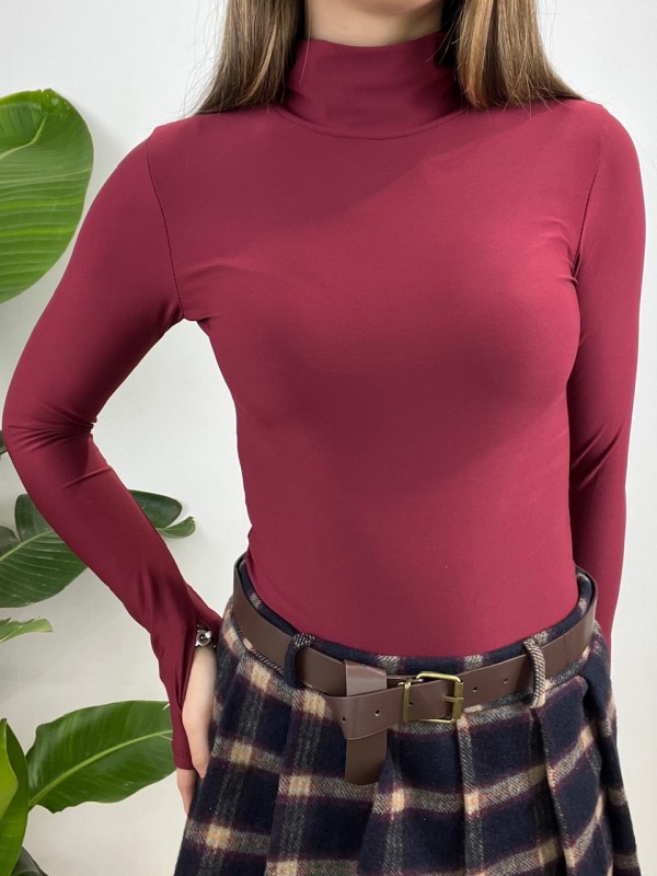 BODY KLARA LYCRA BORDEAUX