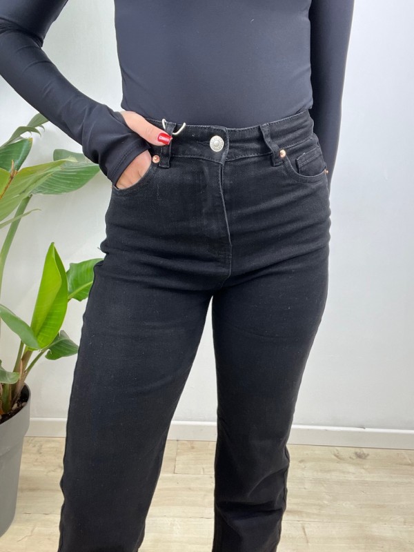 JEANS WIDE LEG BLACK