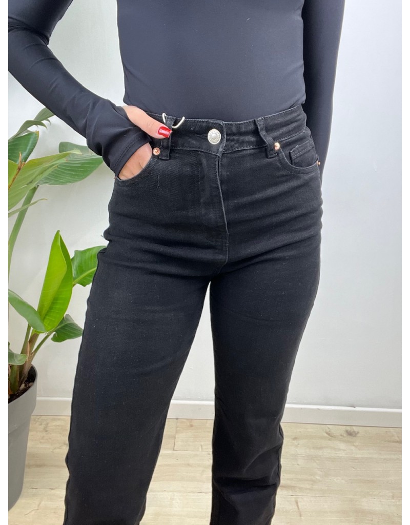 JEANS WIDE LEG BLACK