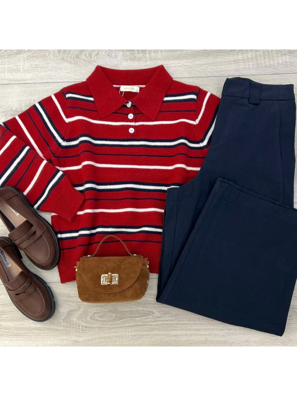 PULL POLO ALEXIA ROSSO