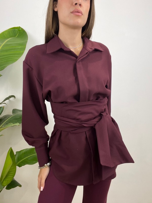 CAMICIA VALERY BORDEAUX