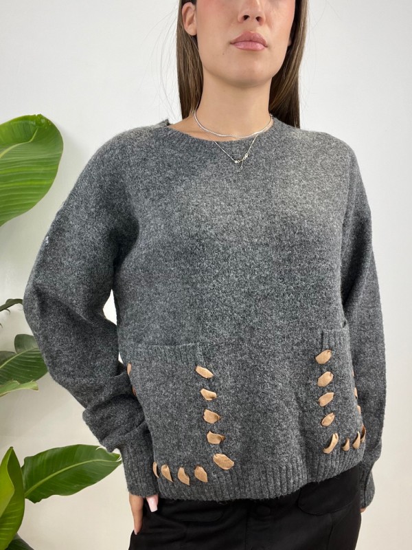 PULLOVER RAFFY GRIGIO