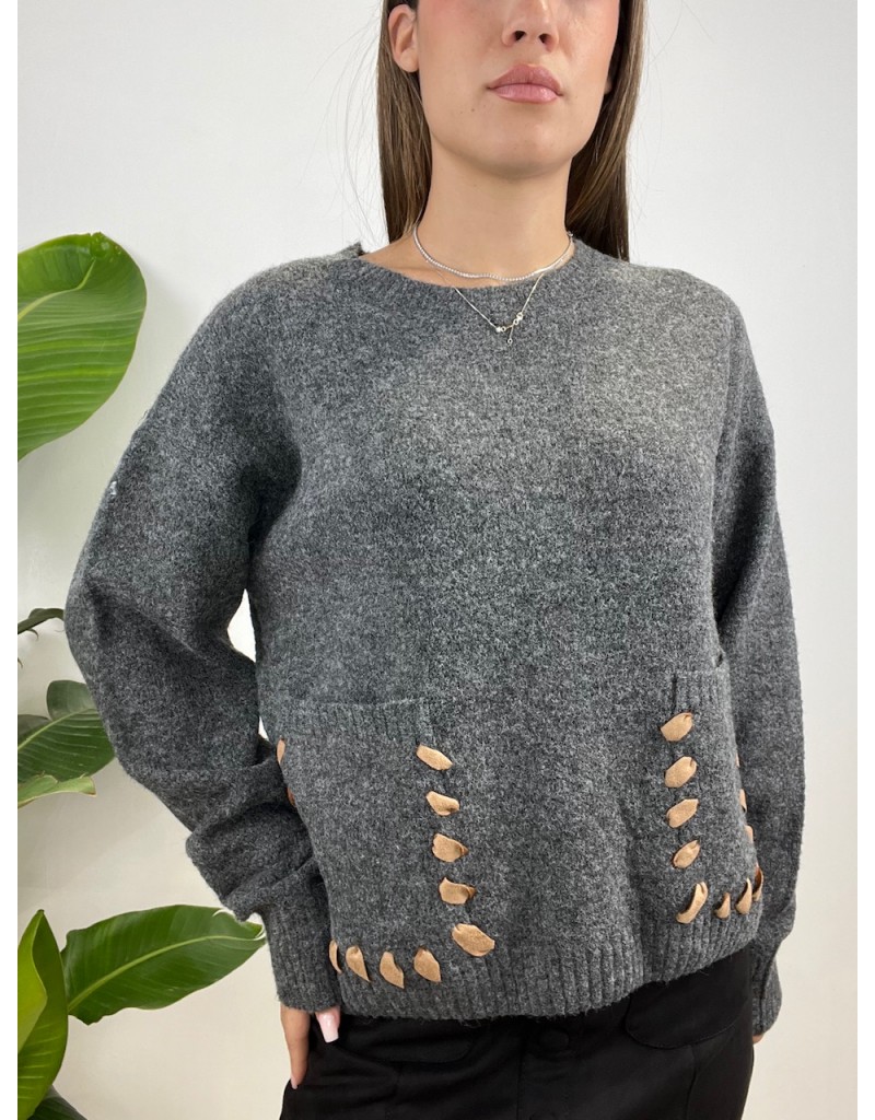 PULLOVER RAFFY GRIGIO