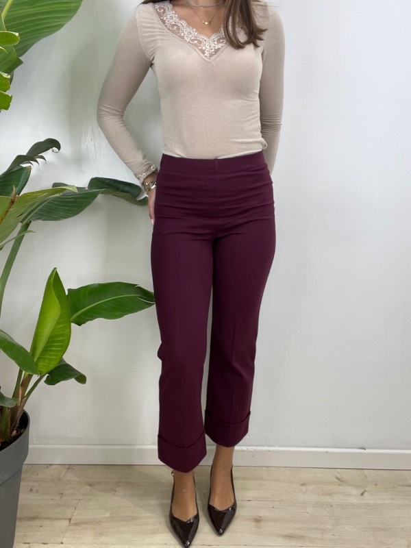 PANTALONI MONICA BORDEAUX