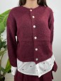 CARDIGAN ZIMY BORDEAUX