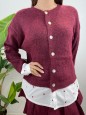 CARDIGAN ZIMY BORDEAUX
