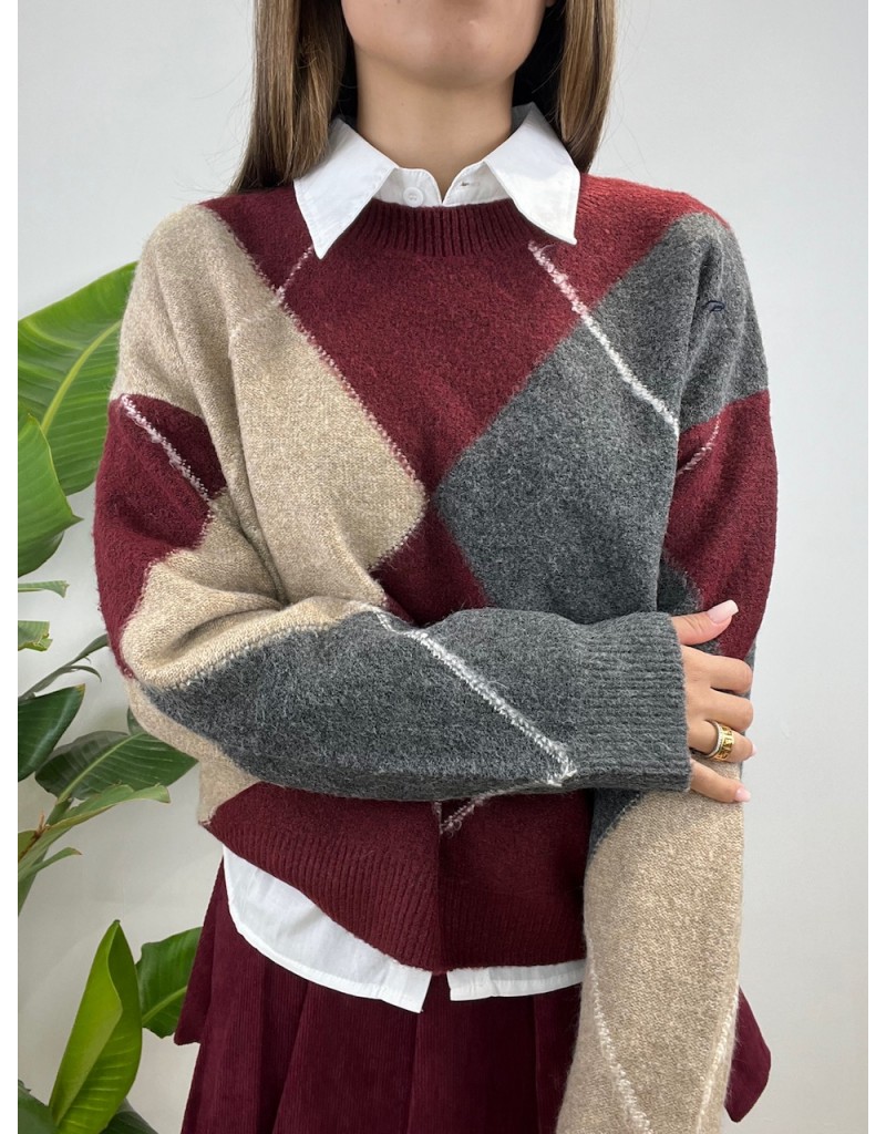 PULLOVER DOROTEA BORDEAUX