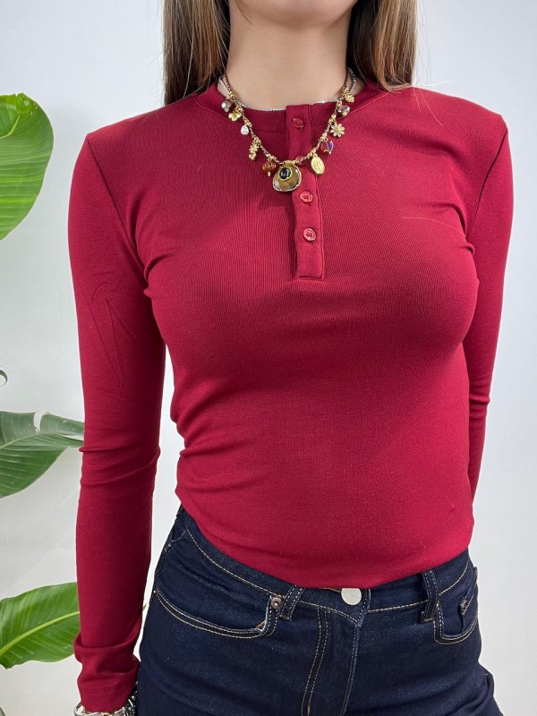 T-SHIRT SAMU LUMINA BORDEAUX