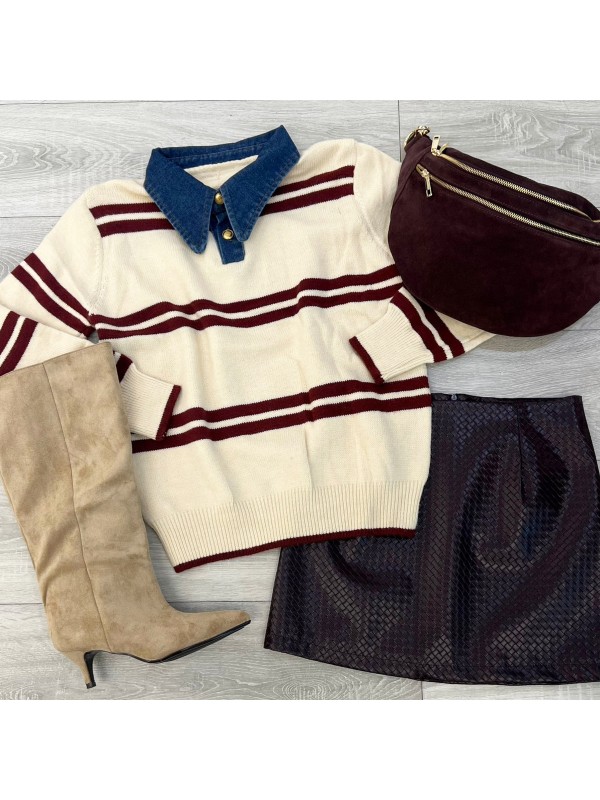 PULL POLO LORENA BEIGE