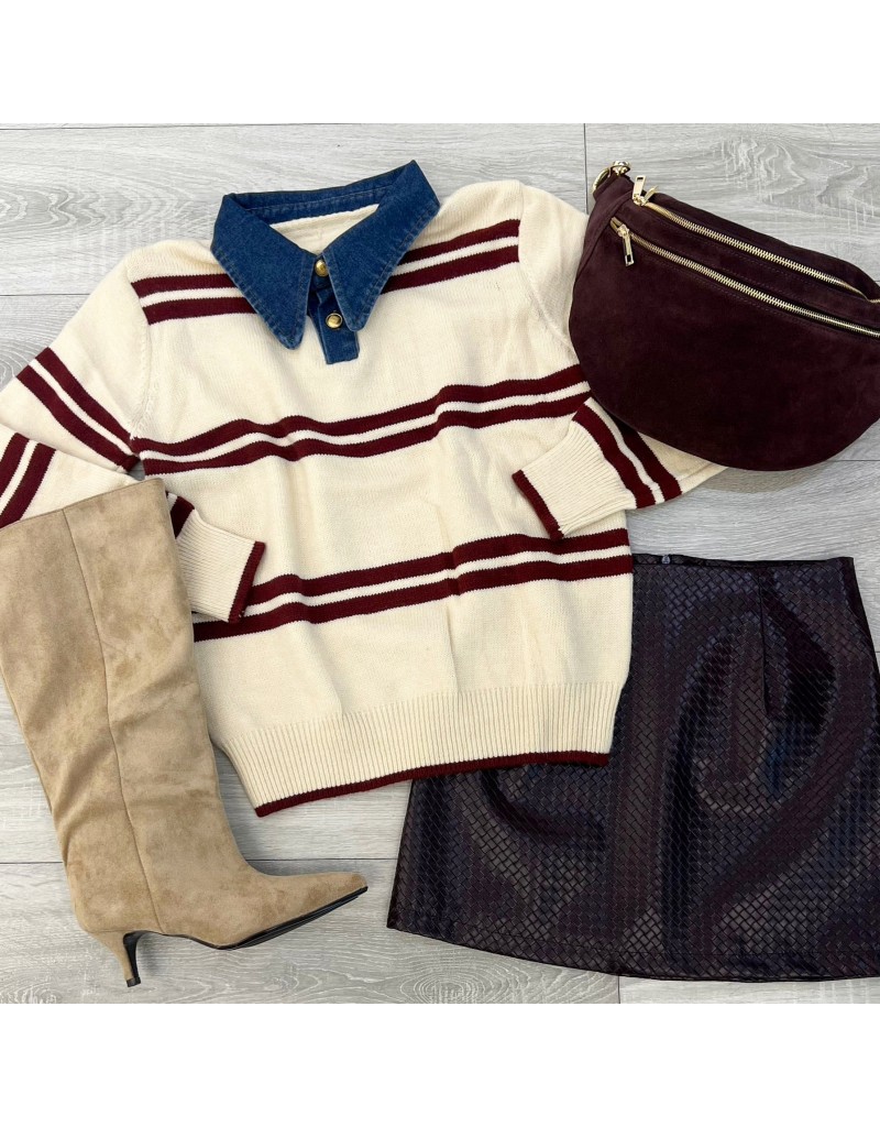 PULL POLO LORENA BEIGE