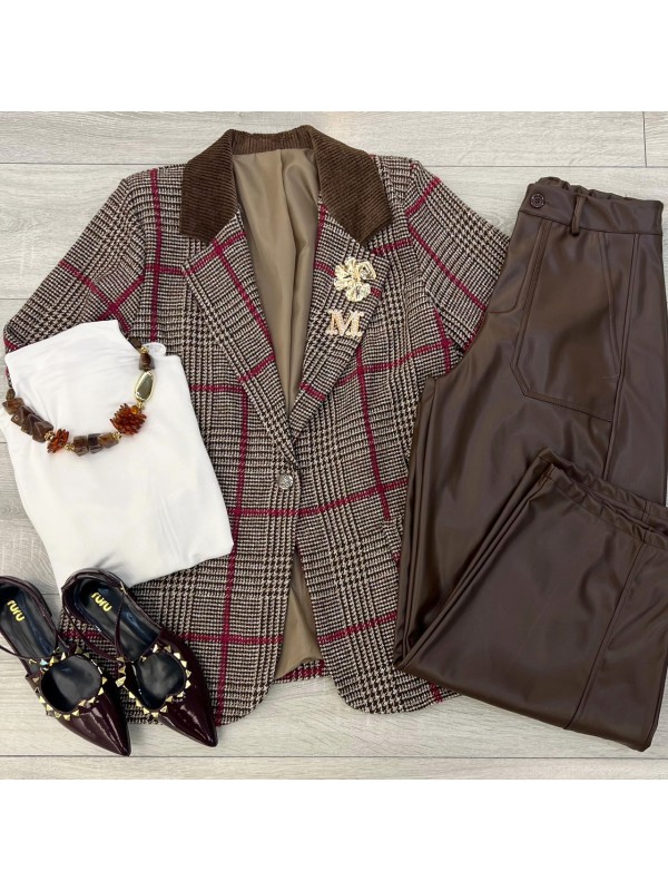 BLAZER ANNABELLA STRISCE BORDEAUX