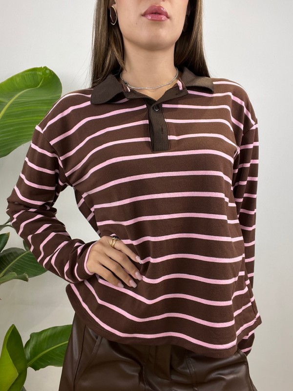 MAGLIA POLO VERONICA MARRONE