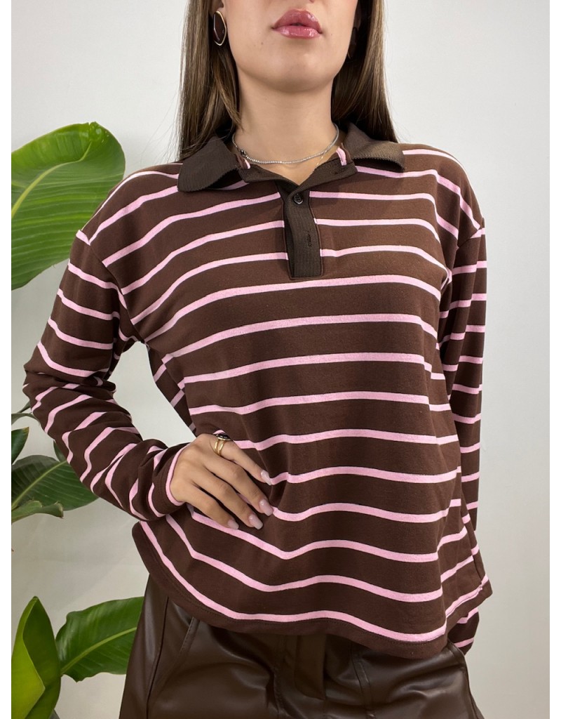 MAGLIA POLO VERONICA MARRONE