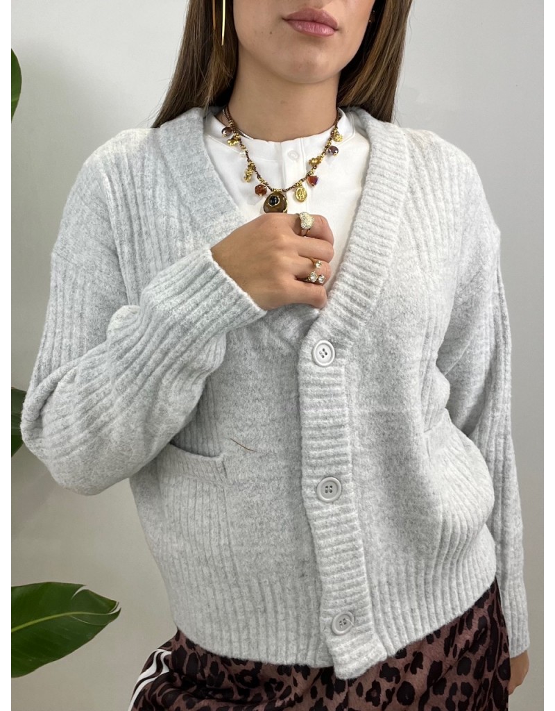 CARDIGAN JULIET GRIGIO CHIARO