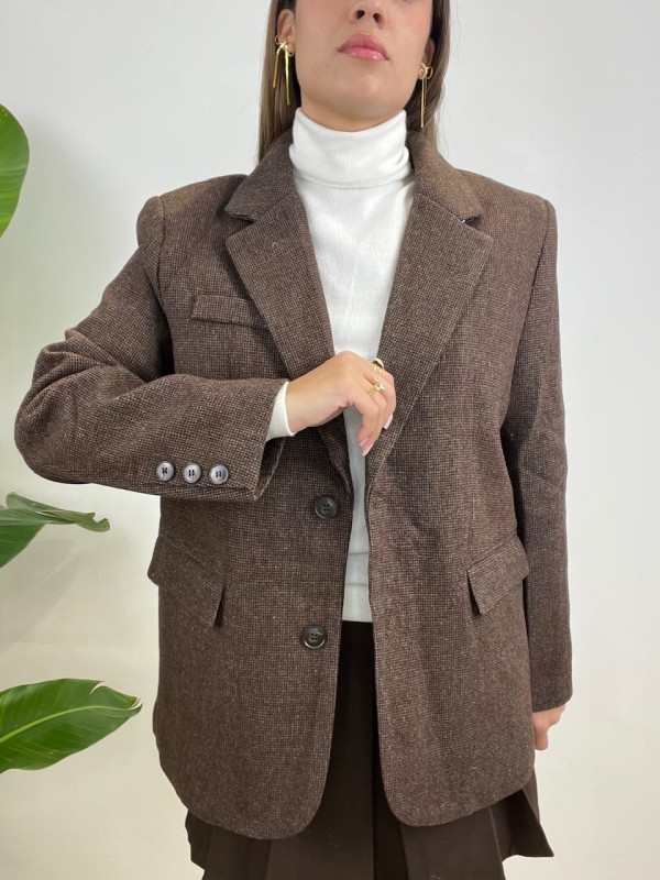 BLAZER TRAPUNTATO BROWN