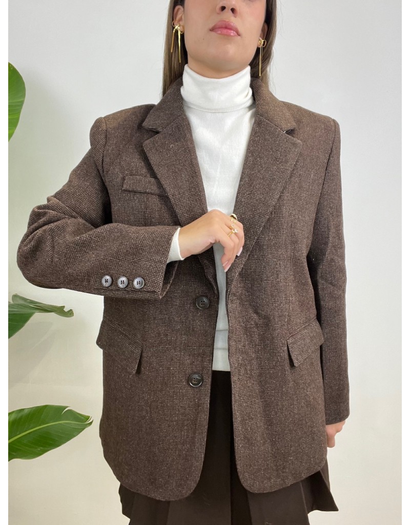 BLAZER TRAPUNTATO BROWN
