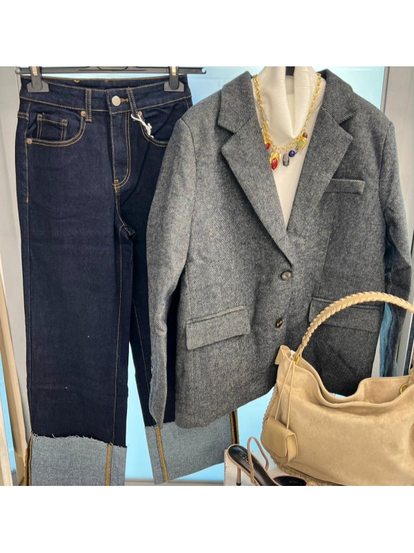 BLAZER TRAPUNTATO GREY